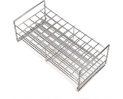 Reageerbuisstandaard met vierkant gat - laboratoriumbuishouder - roestvrij stalen reageerbuisframe