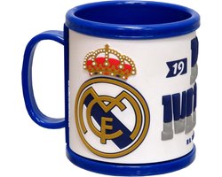 Real Madrid Rubber Mok – Multicolor Plastic, Vaatwasmachinebestendig, voor Kinderen & Volwassenen, Maat One Size