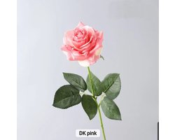 Real Touch Roses - Pink - Roze - Kunstbloemen - Kunst Rozen - Kunst Boeket - Roos - 46 CM - Zijden Bloemen - Latex Bloem - Bruiloft - Wedding