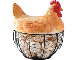 Realistische Eiermand Eierrek Eierhouder - Eieren Bewaren - Metaal Fruitschaal