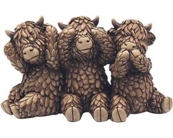 Realistische Schotse Hooglander Koe Beeldje | Decoratief Woonaccessoire en Uniek Cadeau