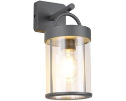 REALITY ALMERIA - Wandlamp - Antraciet - excl. 1x E27 4 W - Wandmontage - Buitenverlichting - IP44