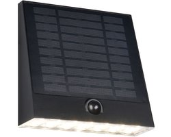 REALITY ALVORADA - Wandlamp - Zwart - incl. 1x SMD 6 W - Bewegingssensor - Schemersensor - USB-aansluiting - Helderheid instelbaar - Oplaadbaar - Zonne-energie - Bewegingssensor en orientatielicht - Hybrid Solar - Buitenverlichting - IP44