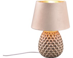REALITY ARIANA - Tafellamp - Beige - excl. 1x E27 4 W - Snoerschakelaar