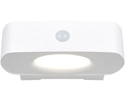 REALITY BILBAO - Wandlamp - Wit - incl. 1x SMD 6 W - Bewegingssensor - Schemersensor - USB-aansluiting - Helderheid instelbaar - Oplaadbaar - Zonne-energie - Bewegingssensor en orientatielicht - Hybrid Solar - Buitenverlichting - IP44