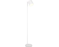 REALITY BLAKE - Vloerlamp - Wit mat - incl. 1x SMD 4,5 W - 4-stappen TOUCH - USB-aansluiting - Oplaadbaar - Snoerloos