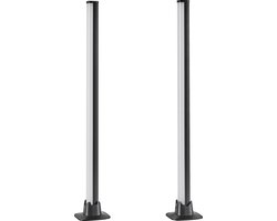REALITY BOY Tafellamp - Zwart - incl. 2x LED RGB 5W - Dynamisch licht - Geintegreerde dimmer - Memory functie - Afstandsbediening - RGB-kleurwisselaar - Sound bediening