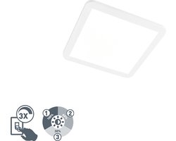 REALITY CAMILLUS - Plafondlamp - Wit - incl. 1x SMD 16 W - Dimbaar met schakelaar - Niet geschikt voor externe dimmer - Wand- en plafondmontage - Badkamerverlichting