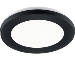 REALITY CAMILLUS - Plafondlamp - Zwart mat - incl. 1x SMD 9W - Badkamerverlichting - IP44