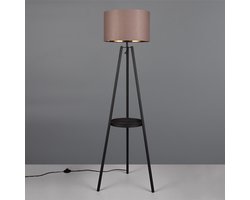 REALITY COLETTE - Vloerlamp - Zwart mat - excl. 1x E27 4W - Voetschakelaar