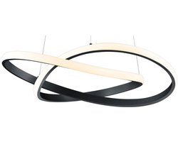 REALITY COURSE - Hanglamp - Zwart mat - incl. 1x SMD 27,5W - Dimbaar met schakelaar - Plafondbevestiging - Niet geschikt voor externe dimmers - In hoogte verstelbaar