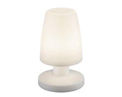 REALITY DORA - Tafellamp - Wit - incl. 1x SMD 1,5W - Oplaadbaar - Snoerloos - Buitenverlichting - IP44