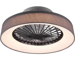REALITY FARSUND - Plafondventilator - Grijs - incl. 1x LED 26.8W - Drie snelheidsniveaus - Geïntegreerde dimmer - Aanpasbare lichtkleur - Traploos dimmbaar - Afstandsbediening