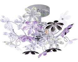 REALITY FLOWER - Wandlamp - Chroom - excl. 2x E14 4 W - Verlichting omhoog en omlaag - Dimbaar met schakelaar
