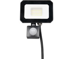 REALITY FUNCHAL - Wandlamp - Zwart mat - incl. 1x SMD 20 W - Bewegingssensor - Wandmontage - Niet geschikt voor externe dimmer - Kantelbaar - 4000K - Buitenverlichting - IP44
