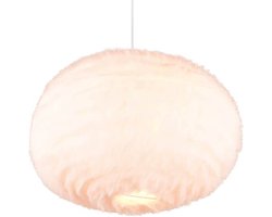 REALITY FURRY - Hanglamp - Zand - excl. 1x E27 10W - D: 50 cm - Aanpasbaar in hoogte