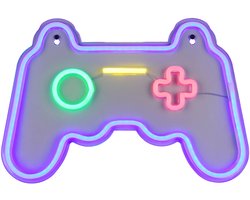 REALITY GAMER - Wandlamp - Transparant helder - incl. 1x SMD 5 W - Snoerschakelaar - Wandmontage - USB-C aansluiting