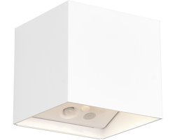 REALITY GENIE - Wandlamp - Wit mat - incl. 2x SMD 1 W - Bewegingssensor - USB-aansluiting - Verlichting omhoog en omlaag - Wandmontage - Oplaadbaar - RL NOW - Buitenverlichting - IP44