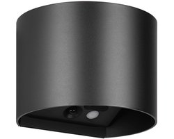 REALITY GENIE - Wandlamp - Zwart mat - incl. 2x SMD 1 W - Bewegingssensor - USB-aansluiting - Verlichting omhoog en omlaag - Wandmontage - Oplaadbaar - RL NOW - Buitenverlichting - IP44