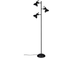 REALITY GINA - Vloerlamp - Zwart mat - excl. 3x E14 28W
