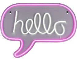 REALITY HELLO - Wandlamp - Transparant helder - incl. 1x SMD 5 W - Snoerschakelaar - Wandmontage - USB-C aansluiting