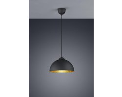 REALITY Jimmy - Hanglamp - Zwart - excl. 1x E27 10W - Goud
