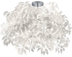 REALITY LEAVY - Plafondlamp - Chroom - excl. 3x E14 4,9 W - Plafondbevestiging - Patroon bescherming