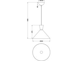 Reality - LED Hanglamp - E27 Fitting - 1-lichts - Rond - Wit - Aluminium - Ø˜35cm