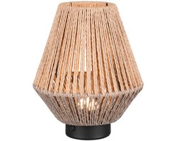 REALITY LIRA - Tafellamp - Naturel - incl. 1x SMD 1,5 W - 4-stappen TOUCH - USB-aansluiting - Oplaadbaar - Snoerloos