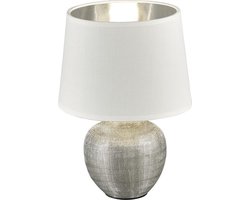 REALITY LUXOR - Tafellamp - Zilver - excl. 1x E14 28 W - Snoerschakelaar