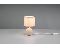 REALITY MALU - Tafellamp - Beige - excl. 1x E14 4 W - Snoerschakelaar