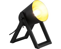 REALITY MARC - Tafellamp - Zwart-goud - excl. 1x E27 4,9 W - Snoerschakelaar