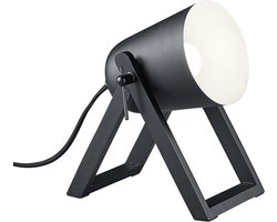 REALITY MARC - Tafellamp - Zwart mat - excl. 1x E27 4,9 W - Snoerschakelaar