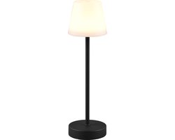 REALITY Martinez - Tafellamp - Zwart - SMD LED - Oplaadbaar - Dimbaar - RGB - IP44