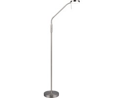 REALITY MORENO - Vloerlamp - Nikkel mat - Oplaadbaar - incl. 1x SMD 3 W - Sensor dimmer - Instelbare lichtkleur - Flexibel - Geheugenfunctie - Accuvoeding - USB-C aansluiting - Inclusief oplaadstation