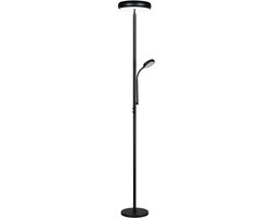 REALITY PALERMO - Vloerlamp - Zwart mat - incl. 1x SMD 5 W - Afstandsbediening - Geintegreerde dimmer - Traploos instelbare lichtkleur - Geheugenfunctie via de afstandsbediening