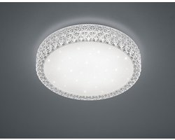REALITY PEGASUS Plafonniere - Wit - incl. 1x LED 24W - D: 39 cm - Sterreneffect - Dimbaar via schakelaar
