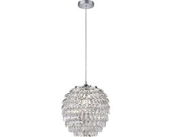 REALITY PETTY - Hanglamp - Chroom - excl. 1x E27 4 W - Plafondbevestiging - In hoogte verstelbaar