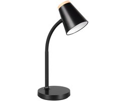 REALITY PONGO - Tafellamp - Bureaulamp - Zwart - incl. 1x SMD 4,5 W - Flexibel - LED-printplaat met hoog voltage - Niet dimbaar