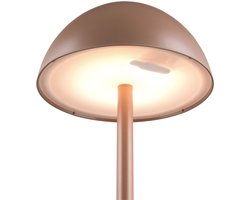 REALITY RICARDO - Tafellamp - Mokka - incl. 1x SMD 1,7 W - 4-stappen TOUCH - USB-aansluiting - Verlichting omhoog en omlaag - Oplaadbaar - Snoerloos - Buitenverlichting - IP54