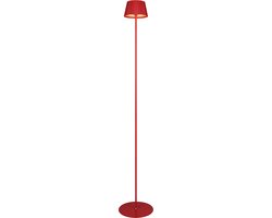 REALITY SUAREZ - Vloerlamp - Rood - Oplaadbaar - incl. 1x SMD 1,5 W - AAN/UIT touch - Sensor dimmer - USB-aansluiting - Accuvoeding - Buitenverlichting - IP44