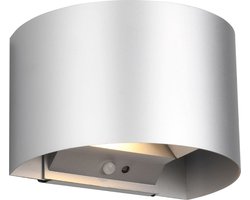 REALITY TALENT - Wandlamp - Titaan - incl. 2x SMD 1W - Oplaadbaar - Draadloos - Beweginssensor - Schemeringssensor - Accuvoeding - Buitenverlichting - IP44
