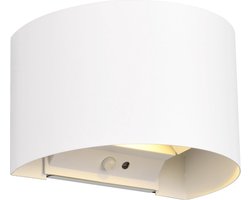 REALITY TALENT - Wandlamp - Wit mat - incl. 2x SMD 1W - Oplaadbaar - Draadloos - Beweginssensor - Schemeringssensor - Accuvoeding - Buitenverlichting - IP44