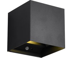 REALITY TALENT - Wandlamp - Zwart mat - incl. 2x SMD 1W - Oplaadbaar - Draadloos - Beweginssensor - Schemeringssensor - Accuvoeding - Buitenverlichting - IP44
