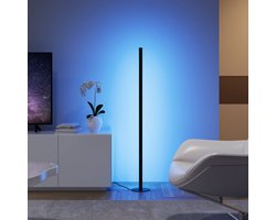 REALITY TENDO Vloerlamp - Staande lamp - Zwart - incl. 1x LED RGB 11W - Dynamisch licht - Geintegreerde dimmer - Memory functie - Afstandsbediening - RGB-kleurwisselaar - Sound bediening