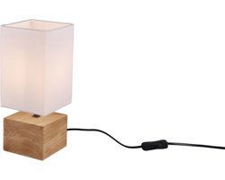 REALITY WOODY - Tafellamp - Natuurlijk - excl. 1x E14 3,5 W - Snoerschakelaar