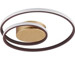 REALITY ZIBAL - Plafondlamp - Goud met Roestbruin - incl. 1x SMD 22W - Dimbaar - 4 brandstanden