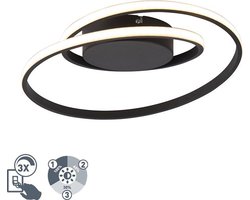 REALITY ZIBAL - Plafondlamp - Zwart mat - incl. 1x SMD 22W - Dimbaar - 4 brandstanden
