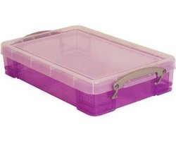 Really Useful Box 4 liter transparant paars