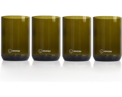 Rebottled Tumbler Drinkglas - Duurzaam - Bruin - 4 stuks